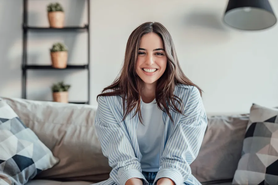 Woman smiling confidently
